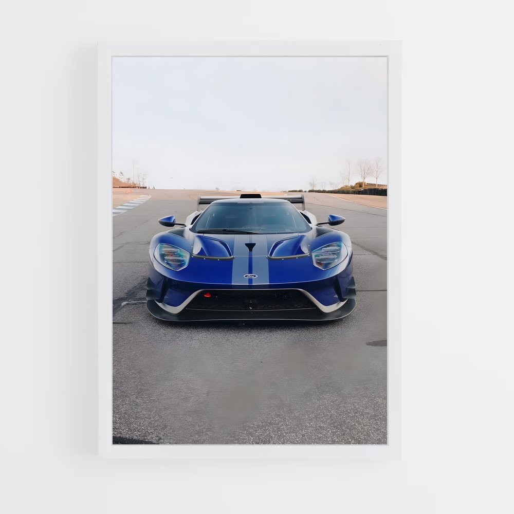 Poster Route Bleu et Blanc – affiche Ford (vue 3)